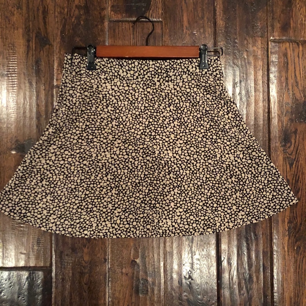 cute black and tan skater skirt